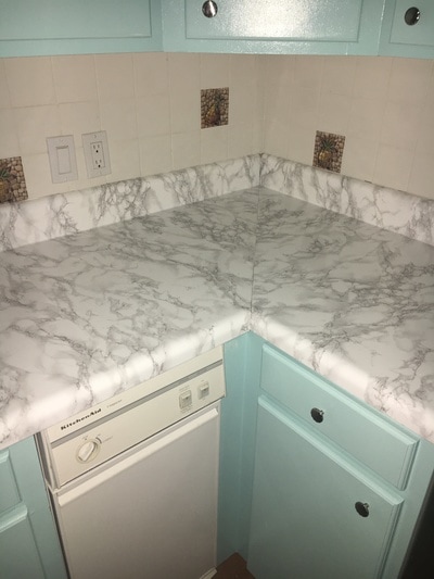 DIY - Inexpensive Marble Countertops - The Compass Driven Couple